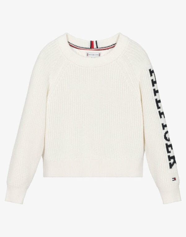 Girls Black Fluffy Sweater - Image 2