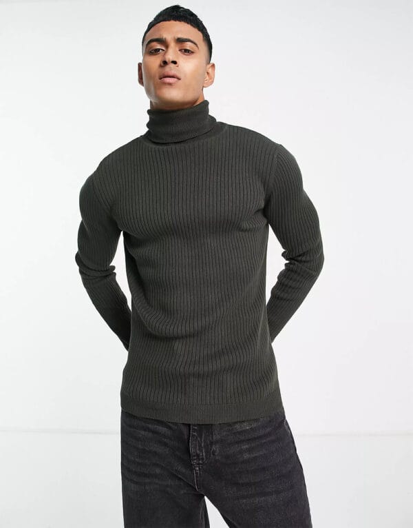 Oversized Knitted T-Shirt In Blue - Image 4