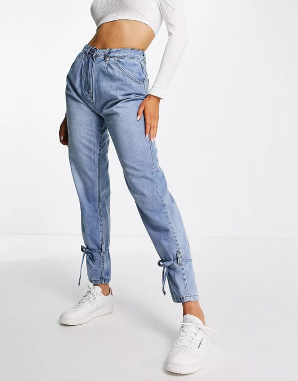 Women's Skinny Jeans with Destruction - Image 3