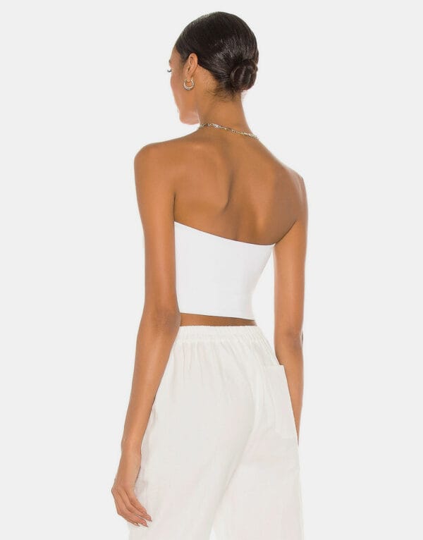 Crop Top & Jackets Set In White - Image 4